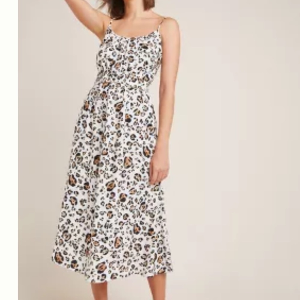 Anthropologie leopard dress